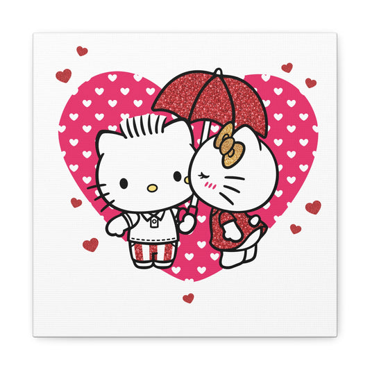 Hello Kitty Kisses Canvas Square Wraps w/o Frame