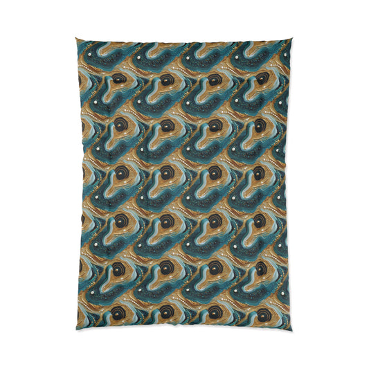 Gilded Ocean Veins Comforter