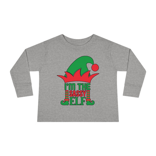 I'm The Sassy Elf Toddler Long Sleeve Tee