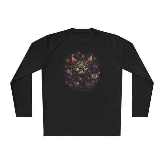Creepy Black Cats 1 Adult Long Sleeve Tee