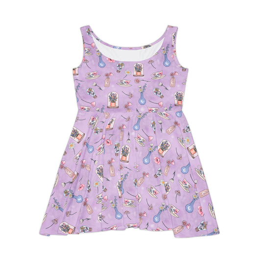 Purple Wildflowers Women's Skater Dress