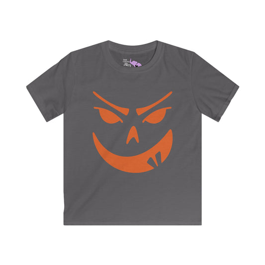 Goofy Grin Jack-O-Lantern Youth Softstyle Tee