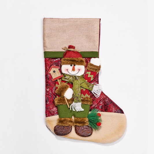 Jolly Trio Christmas Stockings – Santa, Reindeer & Snowman 3D Set