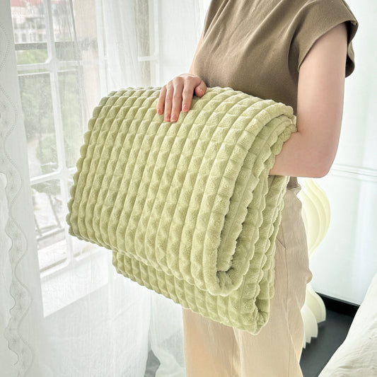 Double Thick Lattice Fleece Couch Blanket