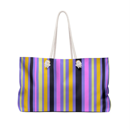 Midnight Pop Stripes Weekender Bag