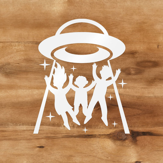 Family Alien Abduction Decal