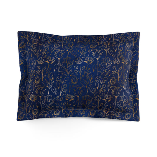 Sapphire Gilded Garden Pillow Sham