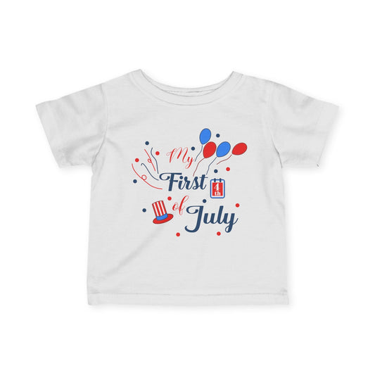 My First 4th of July (Balloons) Infant Soft T-Shirt