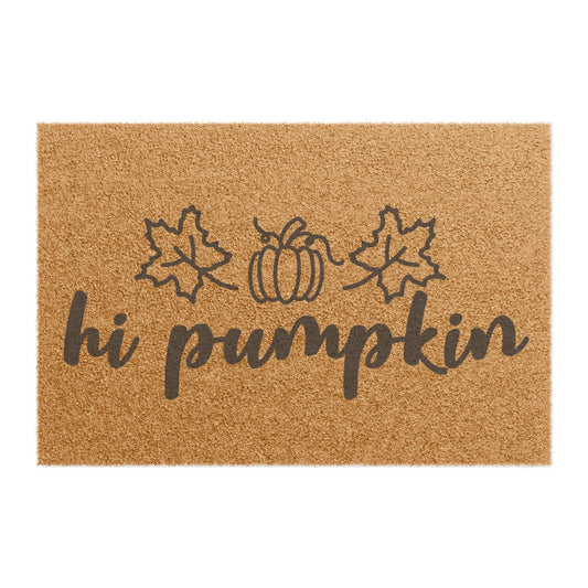 Hi Pumpkin Coconut Fiber Doormat