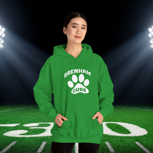 Brenham Cubs Paw Print Adult Heavy Blend™ Hooded Sweatshirt