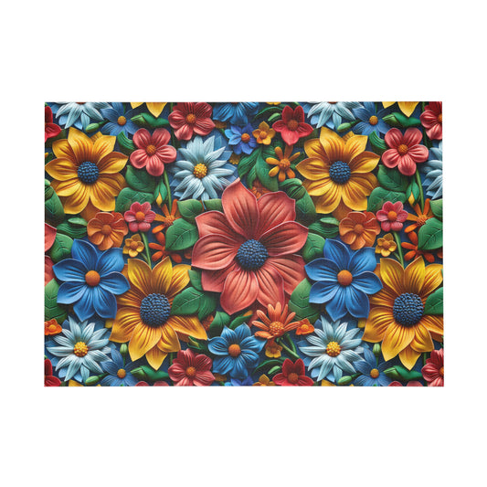 Vibrant 3D Floral Puzzle - 96, 252, 500 & 1000-Piece Options for Relaxation and Fun