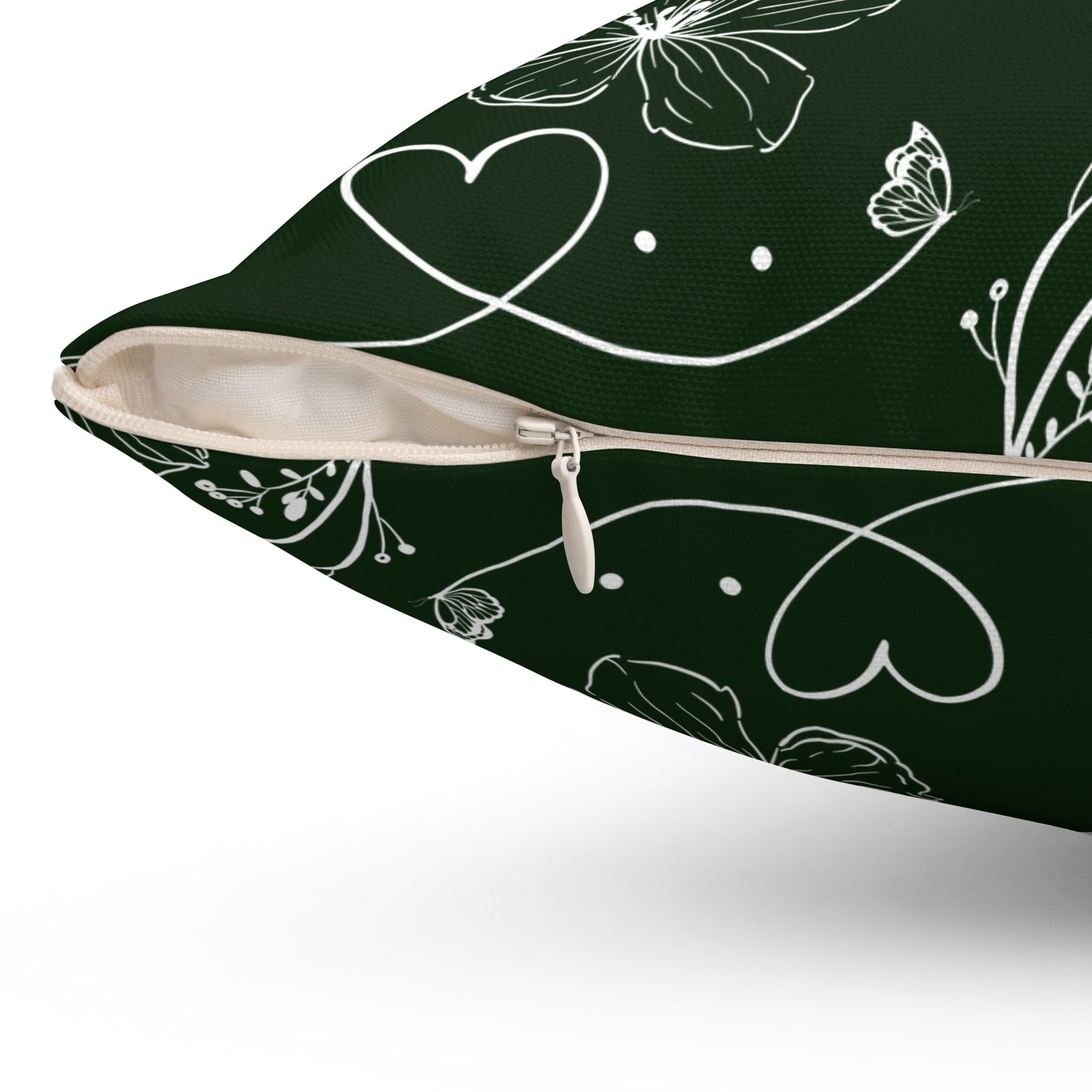 Flowers & Butterflies Throw Pillow