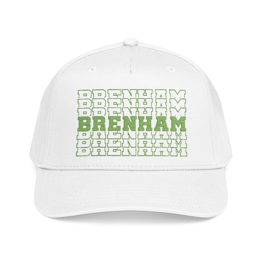 Brenham Stacked Letters Mid Profile Baseball Cap