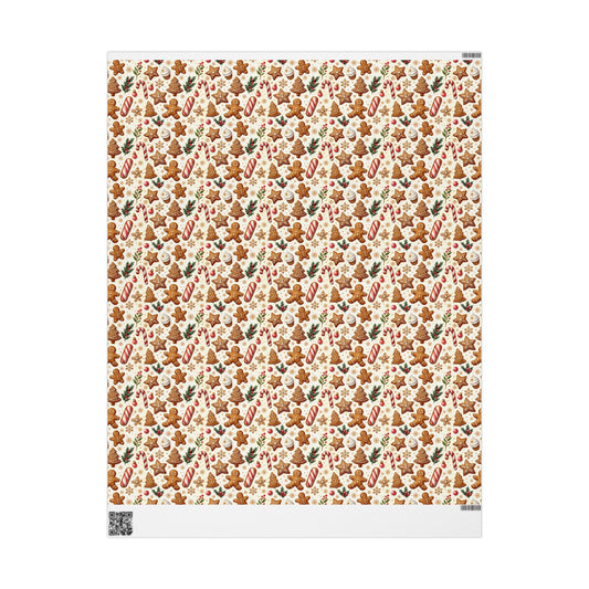 Peppermint & Gingerbread Dreams Wrapping Paper