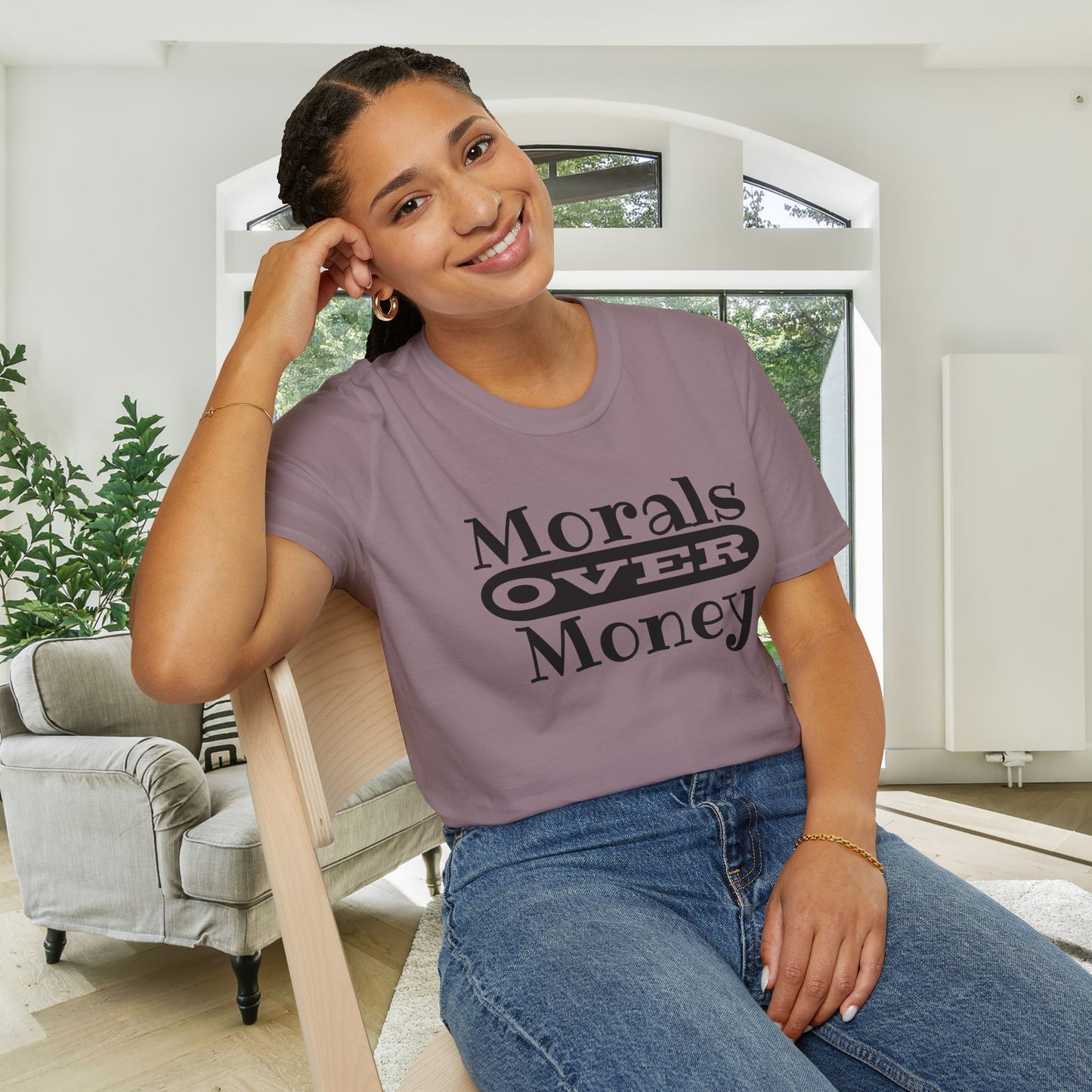 Morals over Money Adult T-shirt