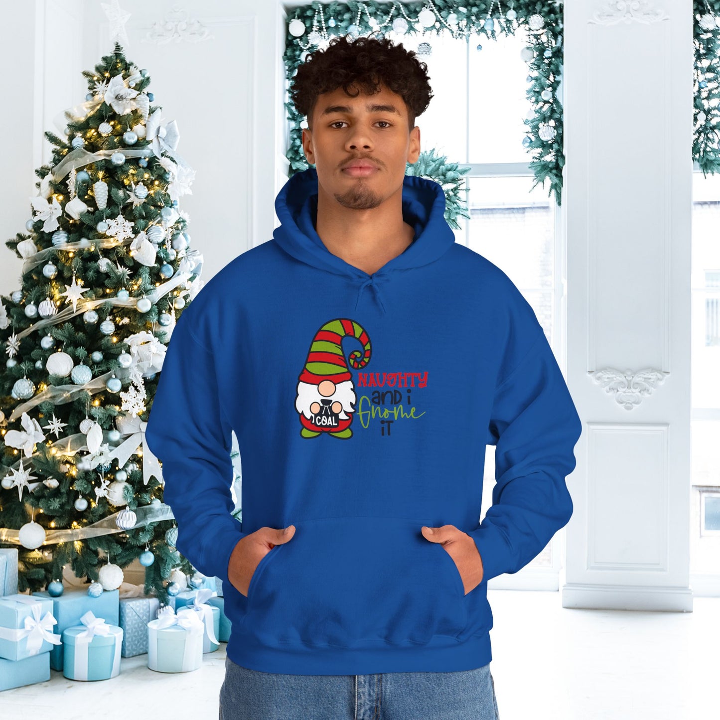 Naughty and I Gnome It Adult Heavy Blend™ Hooded Sweatshirt