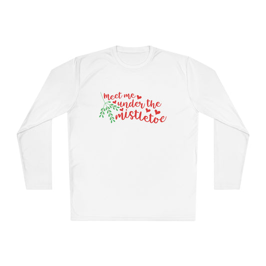 Meet Me Under The Mistletoe Adult Long Sleeve Tee