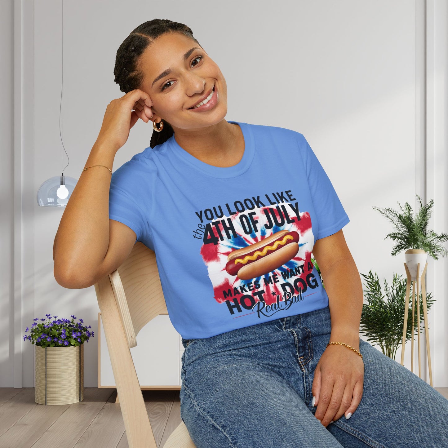 You Look Like The 4th of July Makes Me Want A Hot Dog Real Bad Adult T-shirt