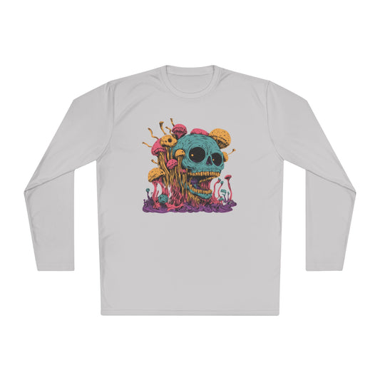 Creepy Mushroom Skull Adult Long Sleeve Tee