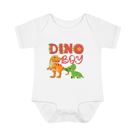 Dino Boy Infant Baby Rib Bodysuit