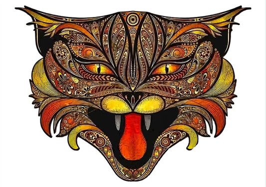 Wild Guardian Cats Wooden Puzzle Collection