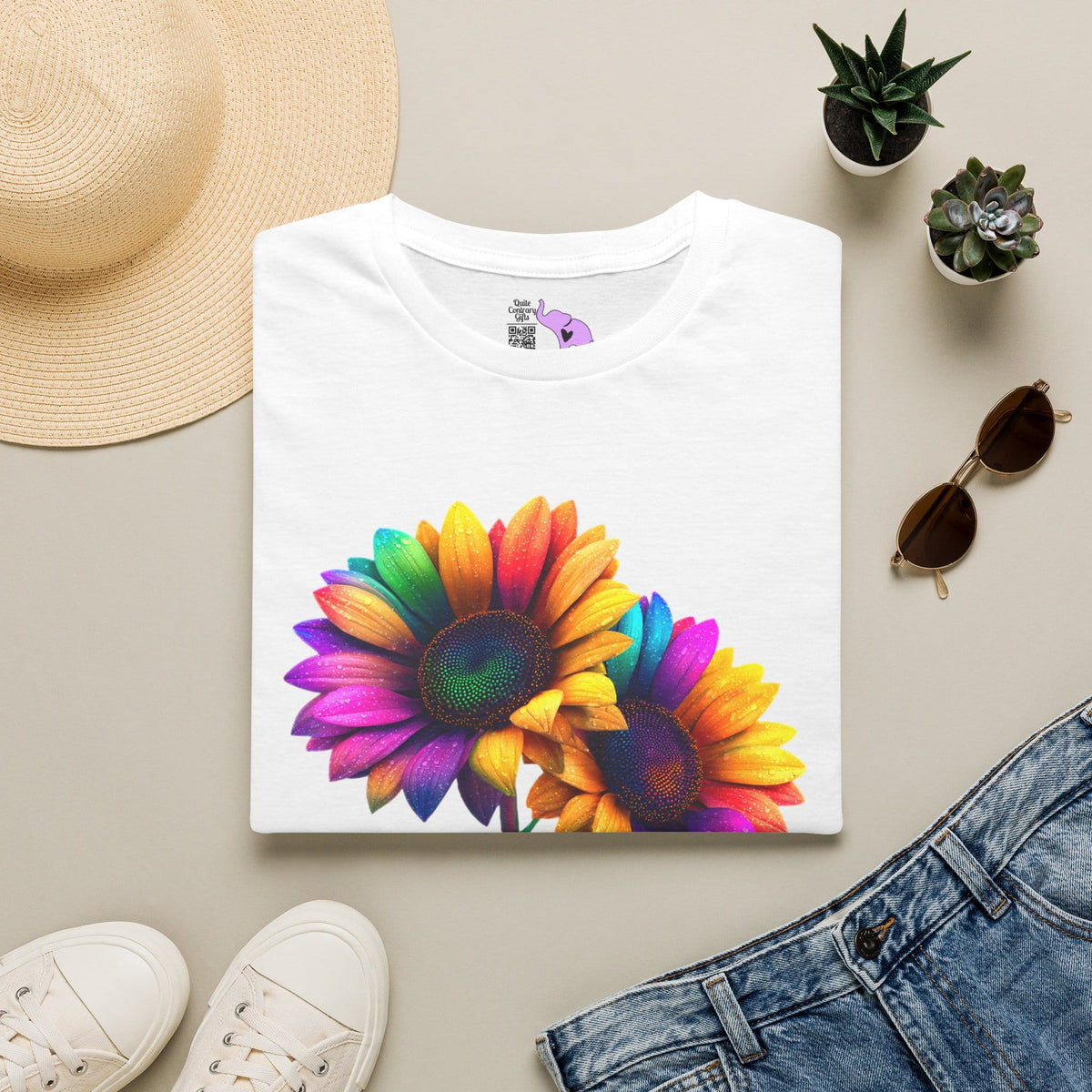 Colorburst Flowers Adult T-shirt