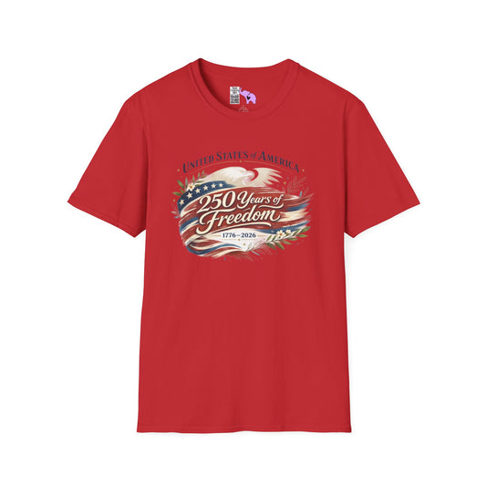 Vintage USA 250 Years of Freedom 1776-2026 Adult T-shirt