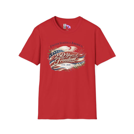 Vintage USA 250 Years of Freedom 1776-2026 Adult T-shirt