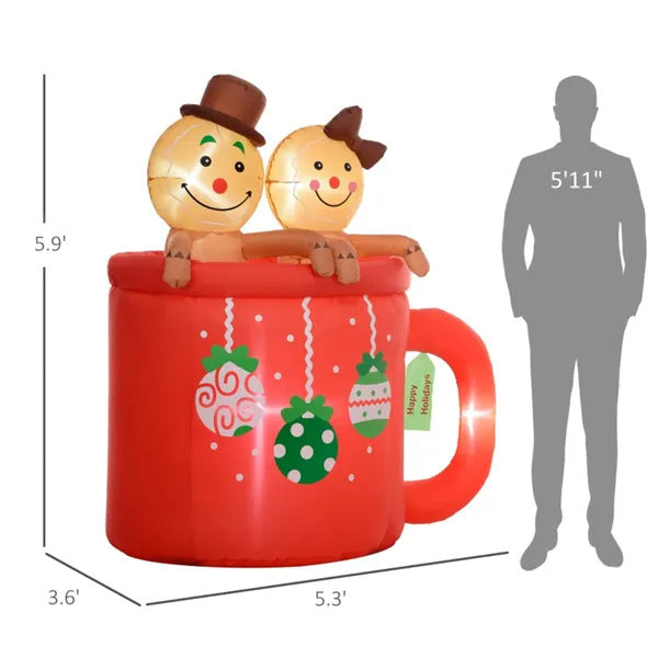 Hot Cocoa Love LED Inflatable