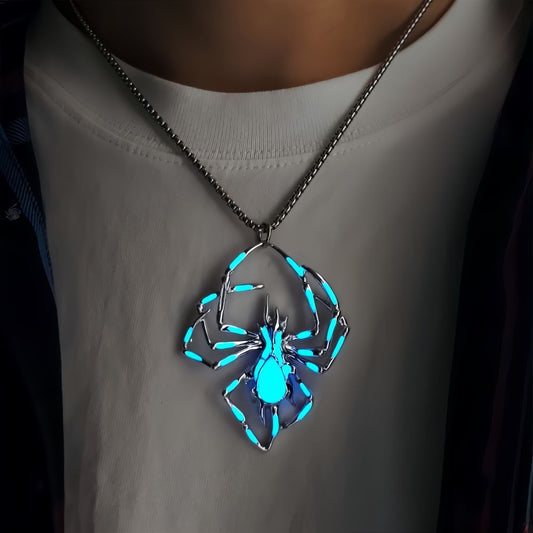 Halloween Glow-in-the-dark Spider Necklace Jewelry