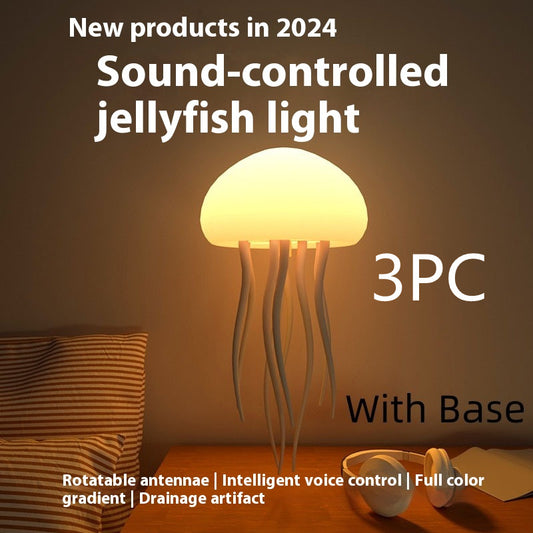 Sound-Activated Jellyfish LED Mood Lamp