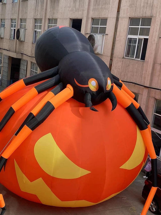 Large Inflatable Pumpkin & Spider