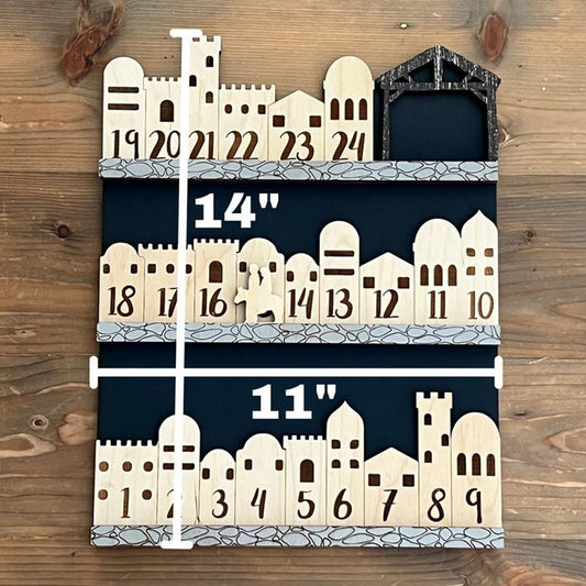 Wooden Multi-layer Nativity Advent Calendar