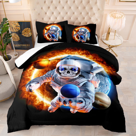 Gothic Skull Comforter Set – Dark Alternative Bedding Collection