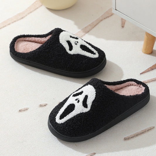 Cozy Halloween Skeleton Slippers