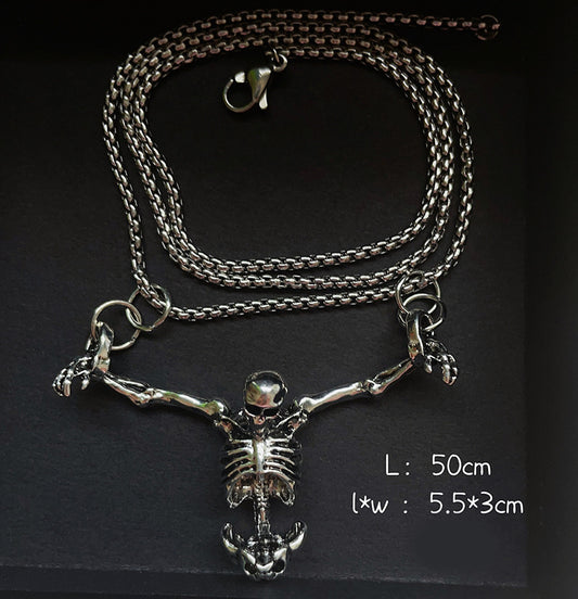 Hanging Skeleton Necklace