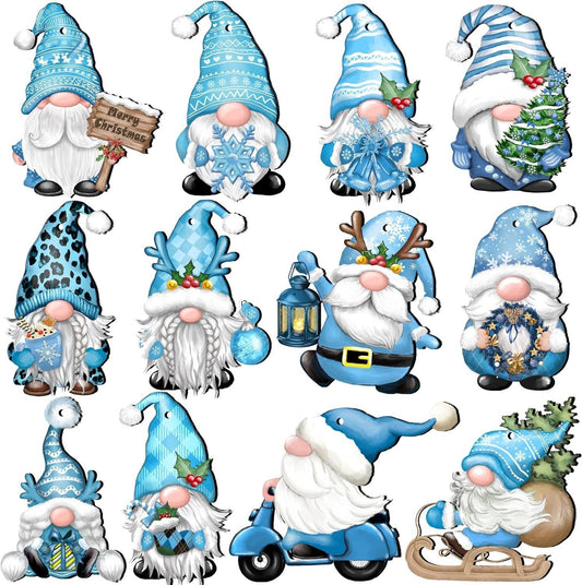 24 PCs Wooden Christmas Hanging Ornaments