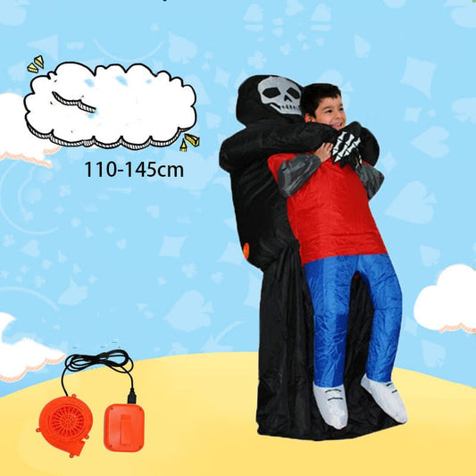 Inflatable Grim Reaper Carry Me Costume for Kids & Adults