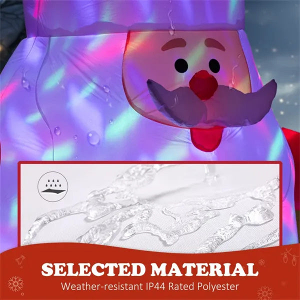 Santa Claus Inflatable with Rotating Magic Ball Light