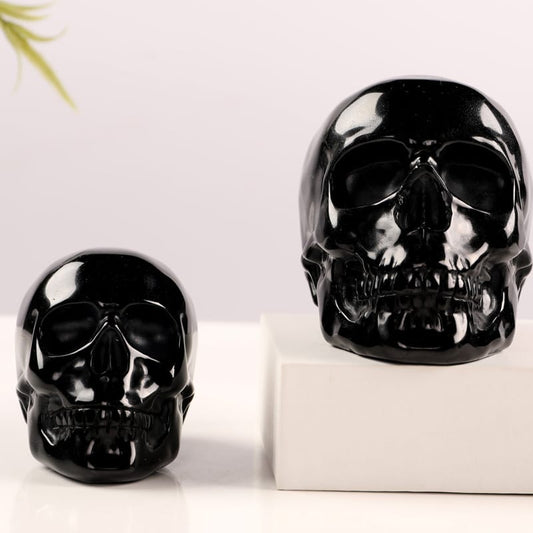 Obsidian Polished Skull