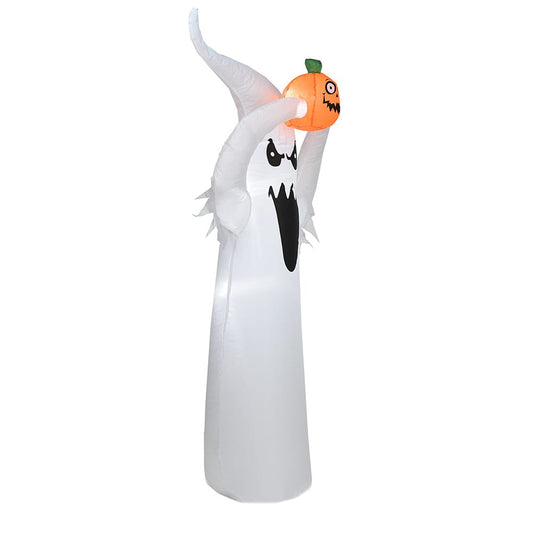 Lighted Ghost with Pumpkin Head Halloween Inflatable