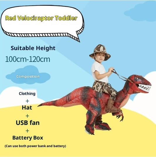 Inflatable Dinosaur Rider Costume