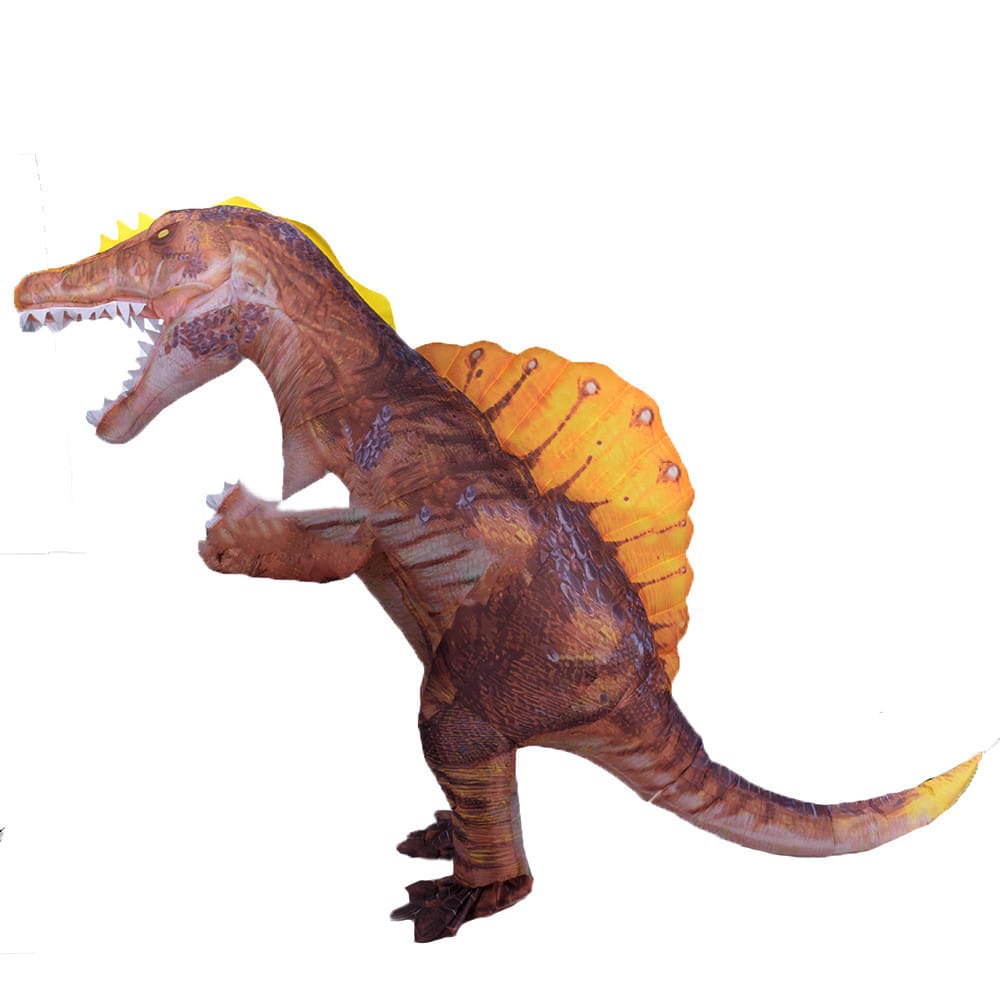 Inflatable Brown Spinosaurus Dinosaur Costume for Adults