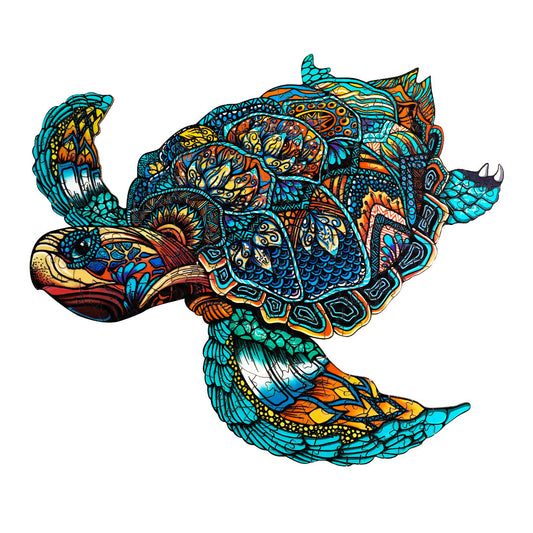 Sea turtle Irregular Shaped Wooden Puzzle