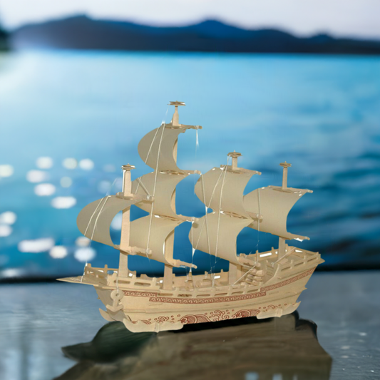 3D Sailing Silk Merchant Ship Model DIY