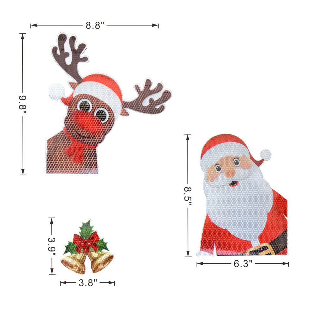 Assorted Reflective Car Magnets – Christmas Holiday Vehicle Decor