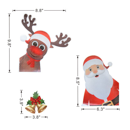 Assorted Reflective Car Magnets – Christmas Holiday Vehicle Decor