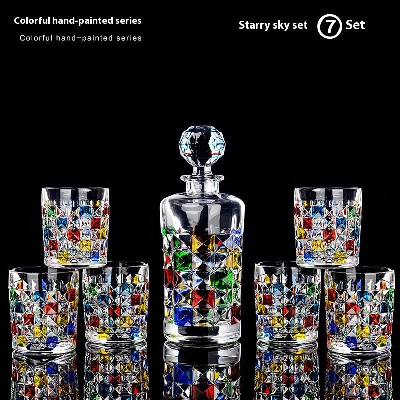 Colorful Crystal Liquor Glass Set