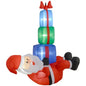 Topsy-Turvy Santa with Presents LED Inflatable