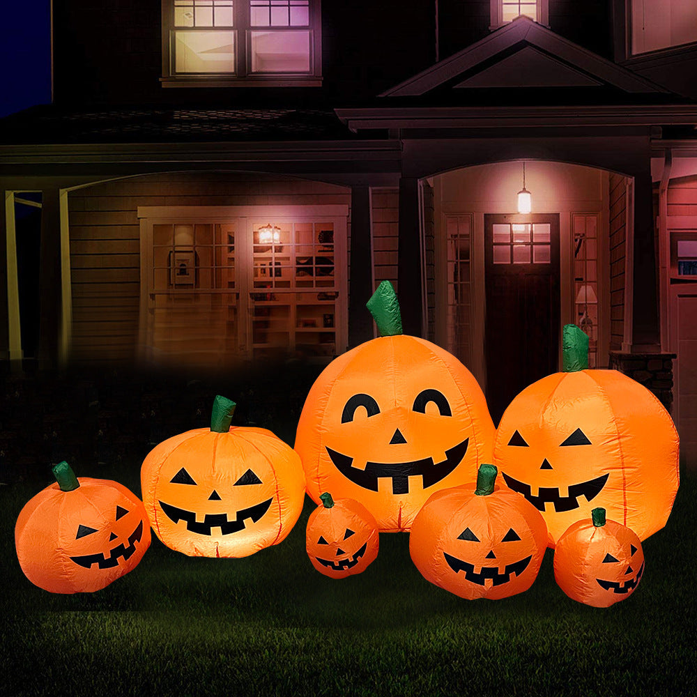 7-Pumpkin Halloween Inflatable Outdoor Display